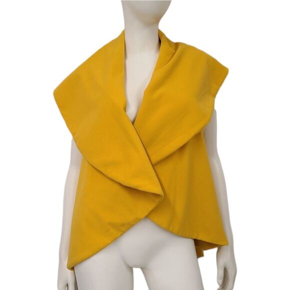P. Luca Milano Mustard Cape Vest New with Tags One Size - Picture 1 of 7